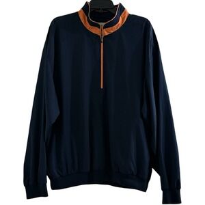 Cutter & Buck Climaguard 1/4 Zip Pullover XL Navy Orange Golf‎